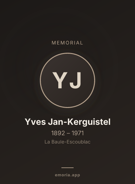 Memorial portrait of Yves Jan-Kerguistel