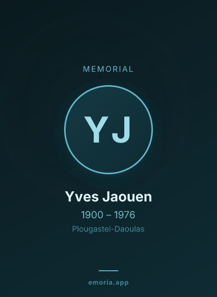 Memorial portrait of Yves Jaouen