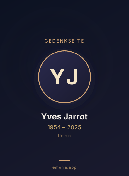 Gedenkportrait von Yves Jarrot