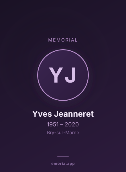Memorial portrait of Yves Jeanneret