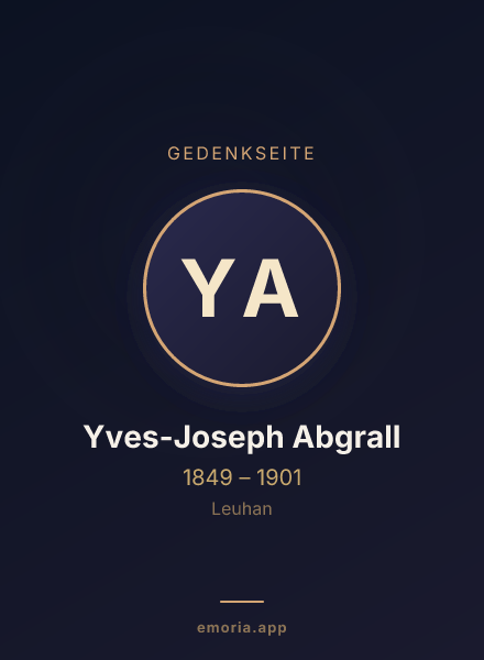 Gedenkportrait von Yves-Joseph Abgrall