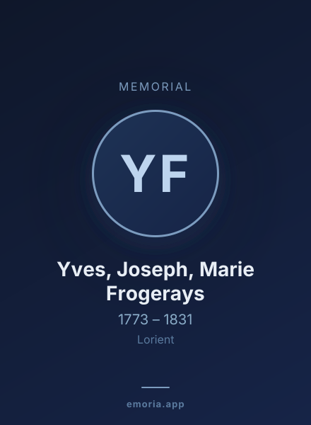 Memorial portrait of Yves, Joseph, Marie Frogerays