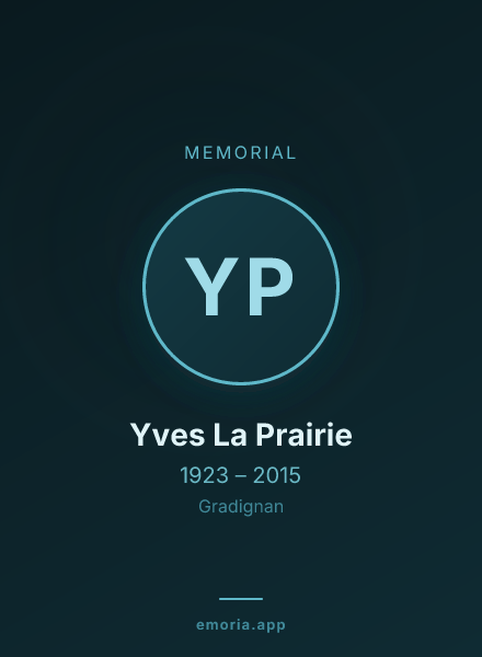 Memorial portrait of Yves La Prairie