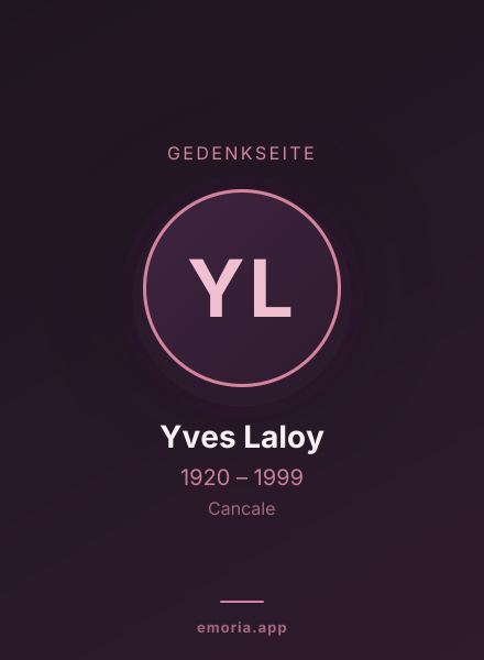 Gedenkportrait von Yves Laloy