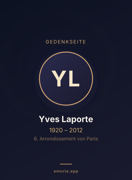 Gedenkportrait von Yves Laporte
