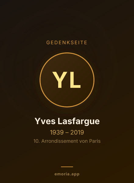 Gedenkportrait von Yves Lasfargue