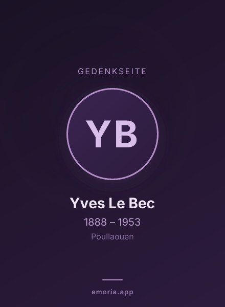 Gedenkportrait von Yves Le Bec