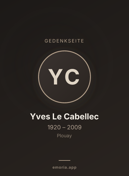 Gedenkportrait von Yves Le Cabellec