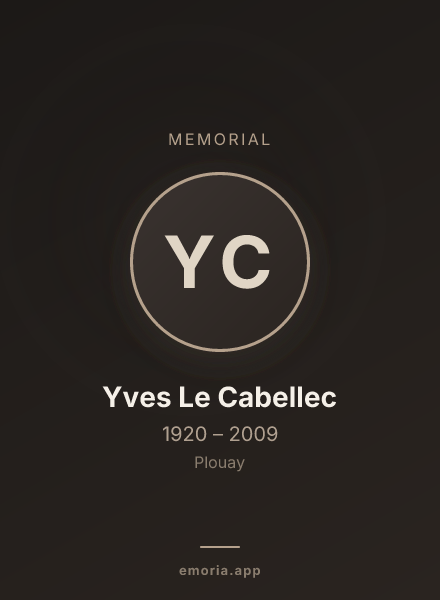 Memorial portrait of Yves Le Cabellec