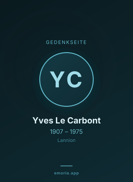 Gedenkportrait von Yves Le Carbont