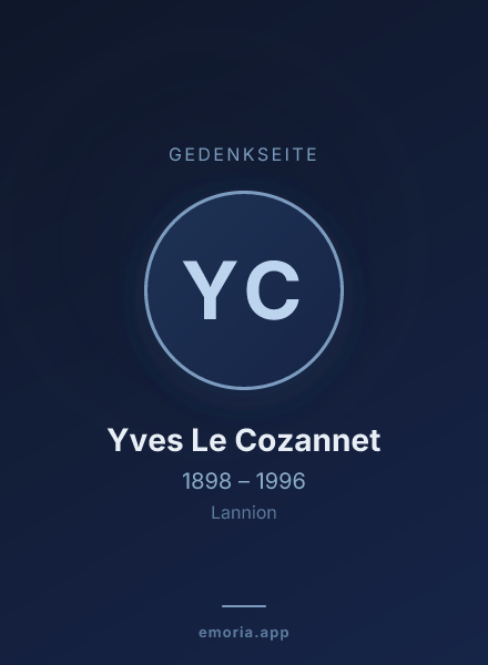Gedenkportrait von Yves Le Cozannet