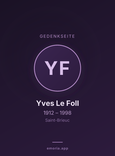 Gedenkportrait von Yves Le Foll
