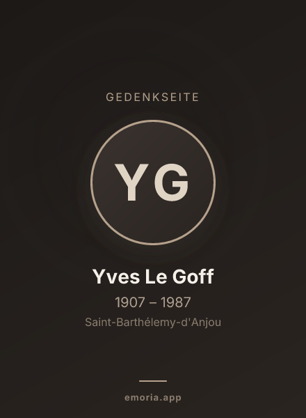 Gedenkportrait von Yves Le Goff