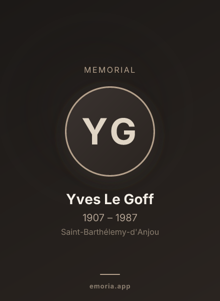 Memorial portrait of Yves Le Goff