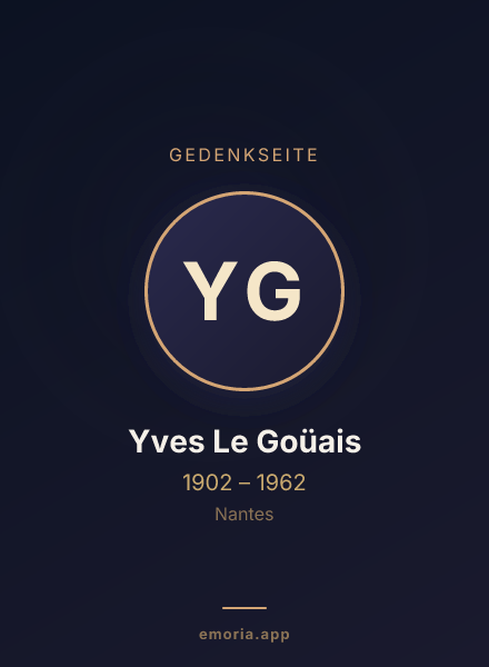 Gedenkportrait von Yves Le Goüais