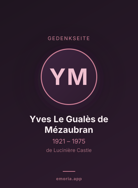 Gedenkportrait von Yves Le Gualès de Mézaubran