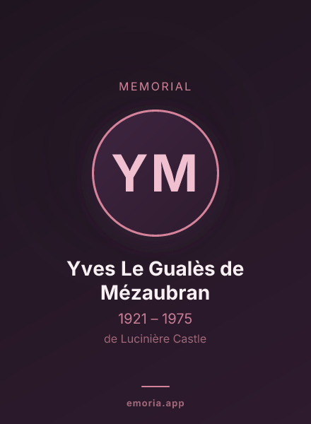 Memorial portrait of Yves Le Gualès de Mézaubran