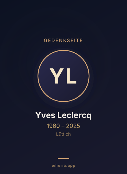 Gedenkportrait von Yves Leclercq