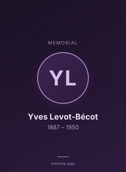 Memorial portrait of Yves Levot-Bécot