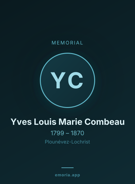 Memorial portrait of Yves Louis Marie Combeau
