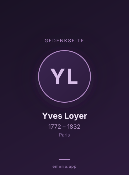 Gedenkportrait von Yves Loyer
