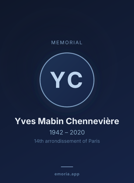 Memorial portrait of Yves Mabin Chennevière
