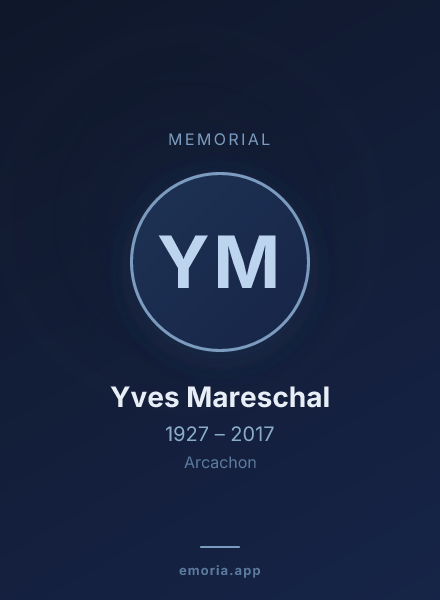 Memorial portrait of Yves Mareschal