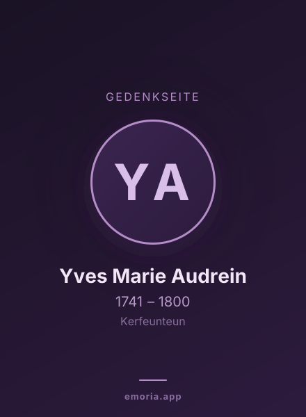 Gedenkportrait von Yves Marie Audrein