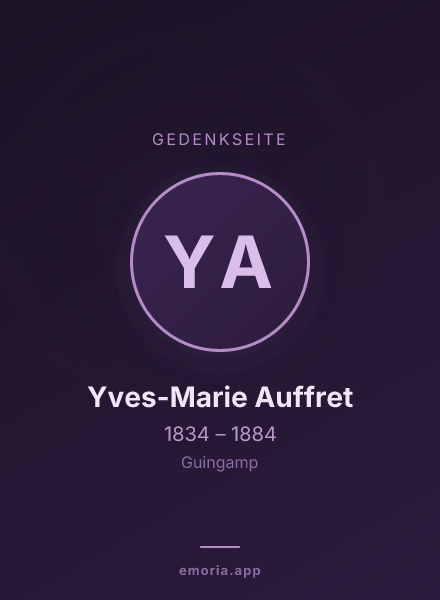 Gedenkportrait von Yves-Marie Auffret