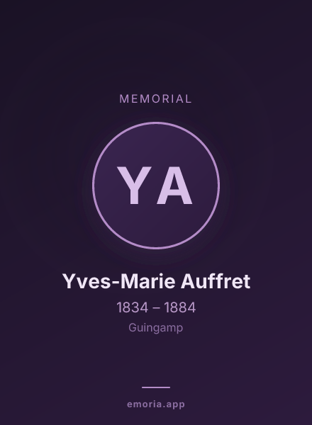Memorial portrait of Yves-Marie Auffret