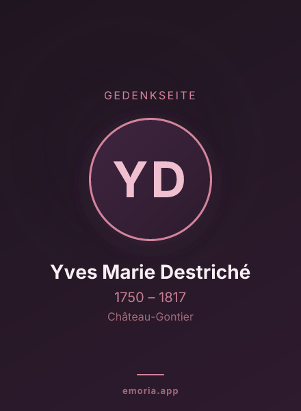 Gedenkportrait von Yves Marie Destriché