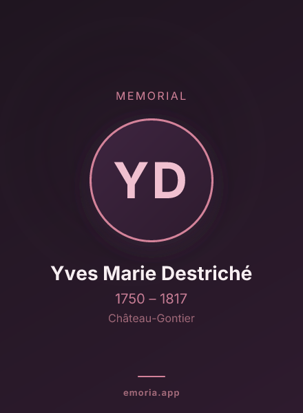Memorial portrait of Yves Marie Destriché