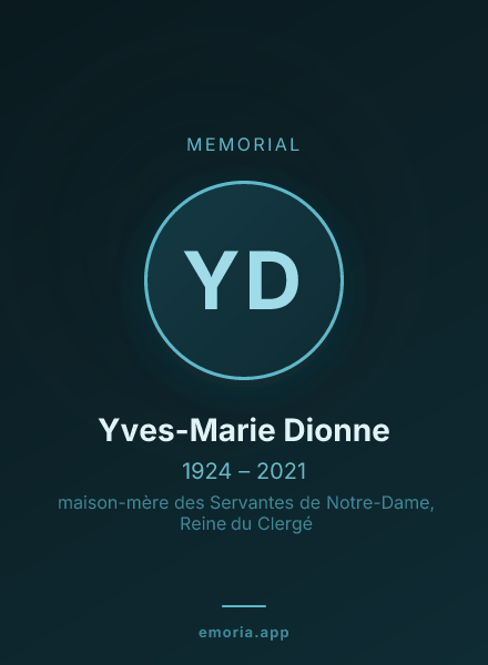Memorial portrait of Yves-Marie Dionne