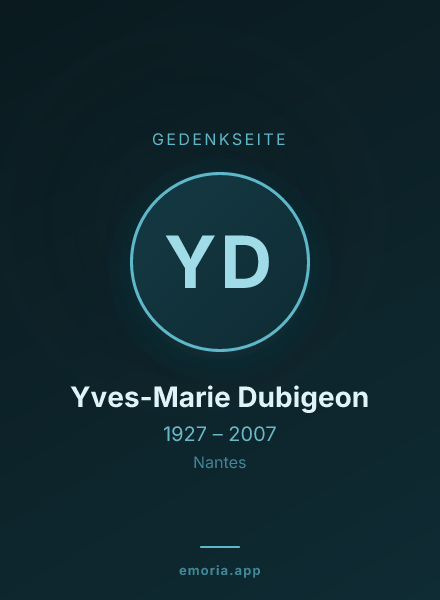 Gedenkportrait von Yves-Marie Dubigeon