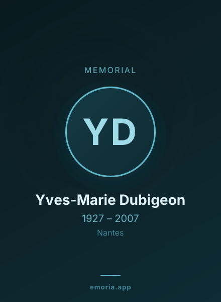 Memorial portrait of Yves-Marie Dubigeon