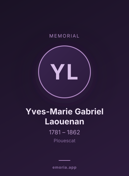 Memorial portrait of Yves-Marie Gabriel Laouenan