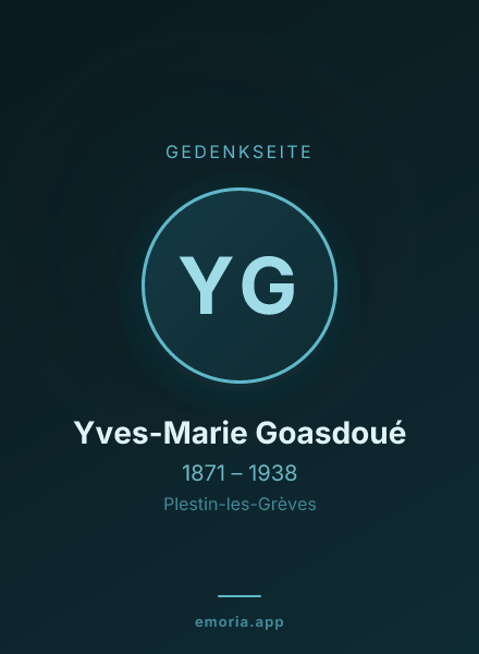 Gedenkportrait von Yves-Marie Goasdoué