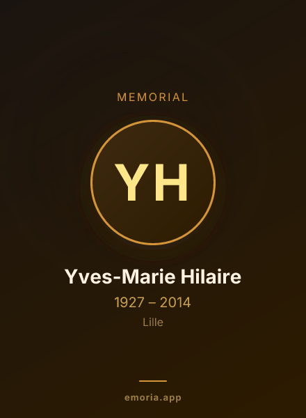 Memorial portrait of Yves-Marie Hilaire