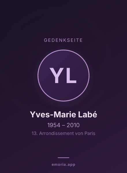 Gedenkportrait von Yves-Marie Labé