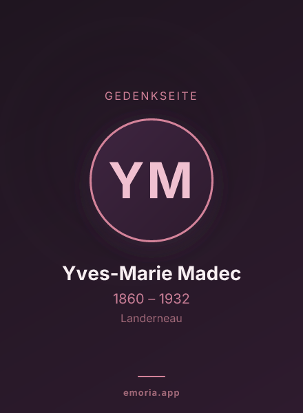 Gedenkportrait von Yves-Marie Madec