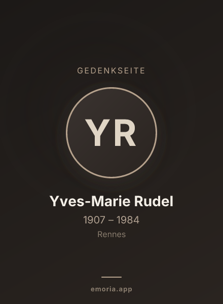 Gedenkportrait von Yves-Marie Rudel