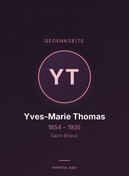 Gedenkportrait von Yves-Marie Thomas