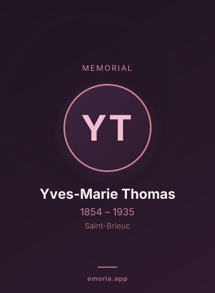 Memorial portrait of Yves-Marie Thomas