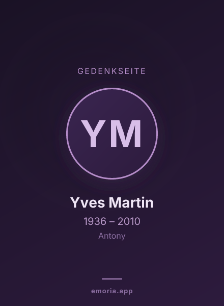 Gedenkportrait von Yves Martin