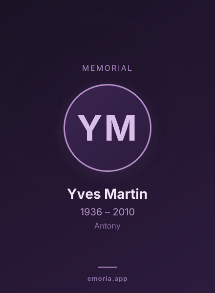 Memorial portrait of Yves Martin