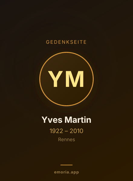 Gedenkportrait von Yves Martin