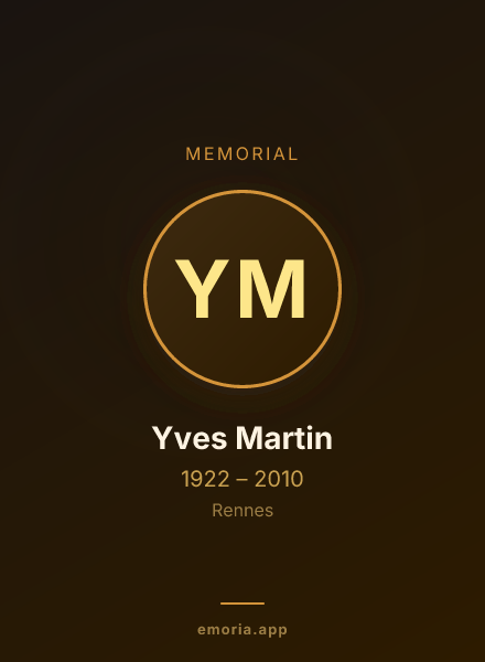 Memorial portrait of Yves Martin