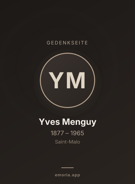Gedenkportrait von Yves Menguy