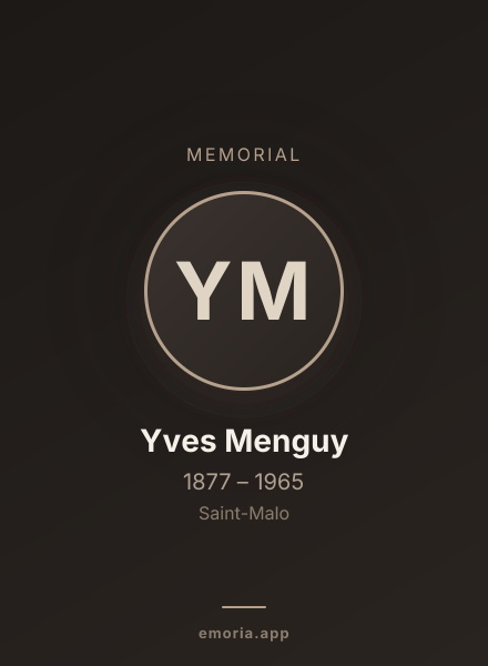 Memorial portrait of Yves Menguy