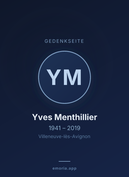 Gedenkportrait von Yves Menthillier